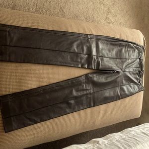 Escada dark brown leather pants. Size 36/6